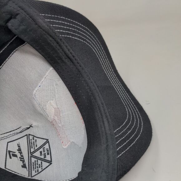 Jet Tribe Men's Snapback Hat Black Adjustable Embroidered Logo - Picture 7 of 7